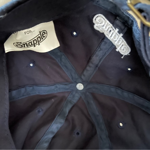 New SNAPPLE BASEBALL CAP HAT NAVY COTTON Adult One Size Unisex adjustable strap - Picture 9 of 13